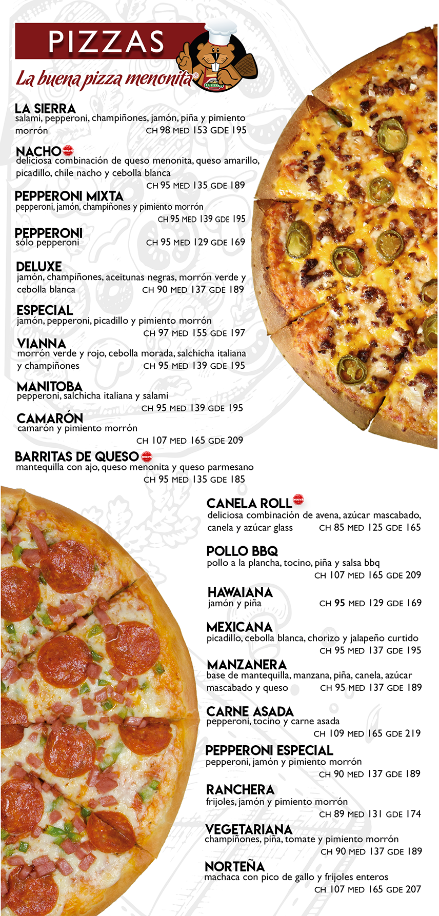 Parral Menu De Pizzeria La Sierra